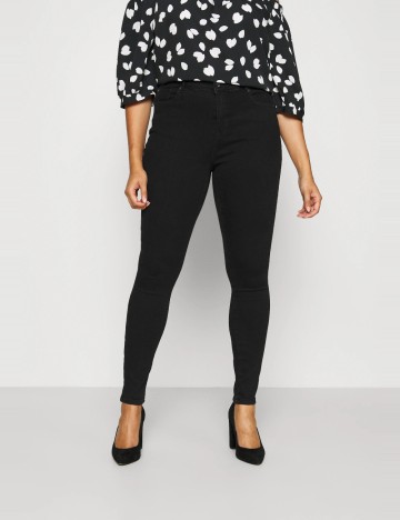 Blugi Only Carmakoma, negru