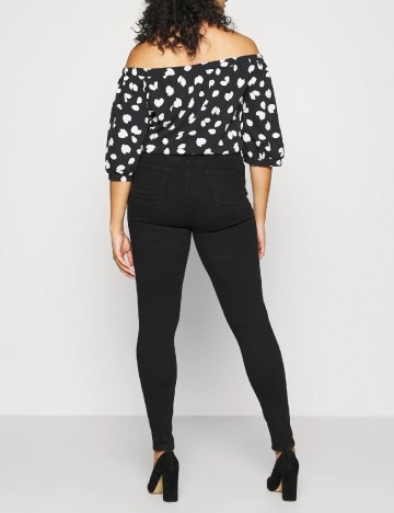 Blugi Only Carmakoma, negru