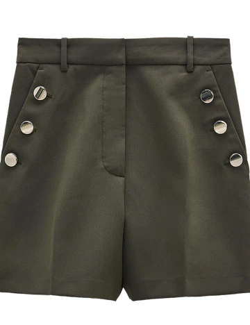 Pantaloni scurti Zara, verde, XS Verde