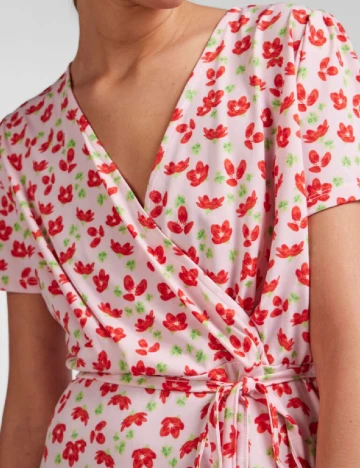 Rochie scurta Pieces, roz