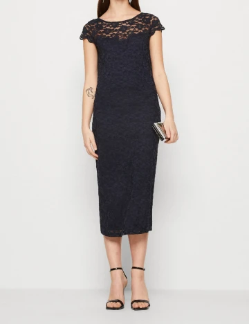 Rochie medie Vila, bleumarin