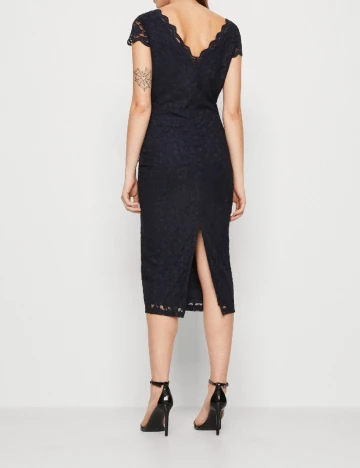 Rochie medie Vila, bleumarin