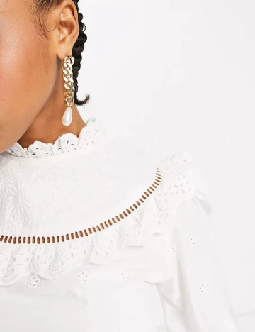 Camasa Miss Selfridge, alb Alb