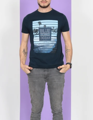 Tricou Milano Bulls, bleumarin