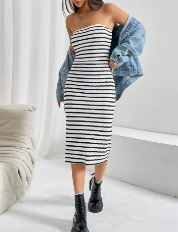 Rochie medie SHEIN, alb Alb