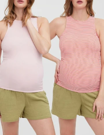 Set Maiouri 2 bucati Vero Moda Maternity, roz Roz