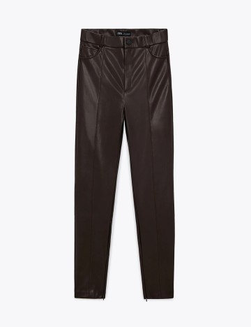 Pantaloni Zara, maro, XXL