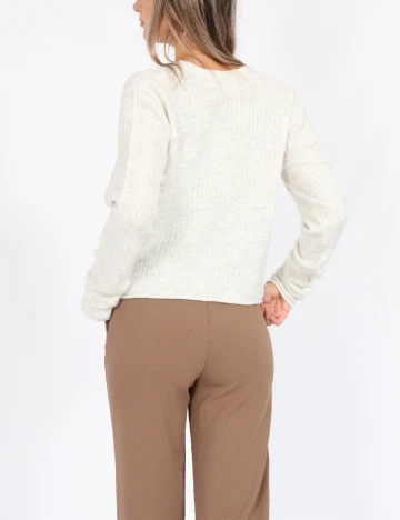 Cardigan Jacqueline de Yong, ecru Alb