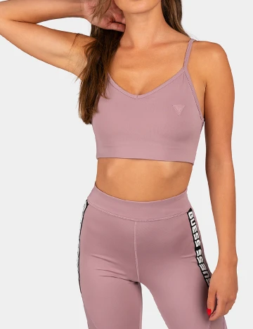 Bustiera sport Guess, roz pudra