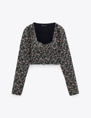 Top Zara, floral print