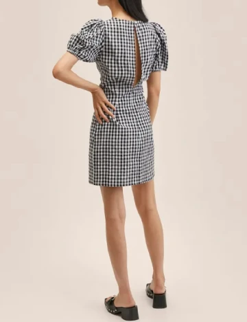 Rochie scurta Mango, alb/negru