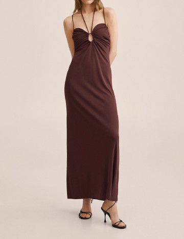 
						Rochie lunga Mango, maro