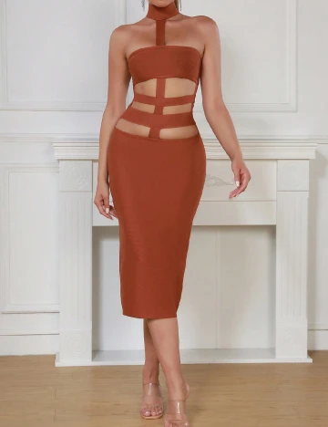 Rochie medie SHEIN, maro Maro