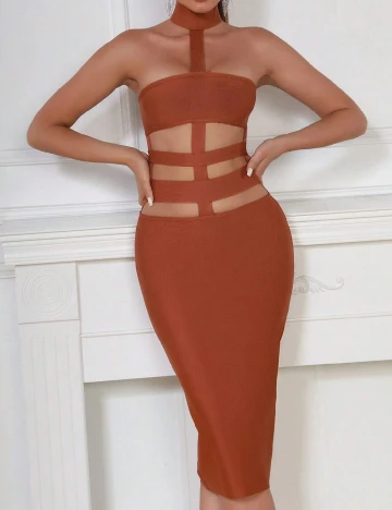 Rochie medie SHEIN, maro Maro