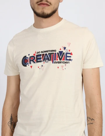 Tricou Milano Bulls, crem