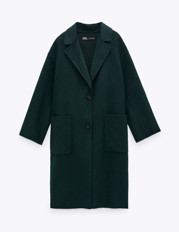 Palton Zara, verde, XS