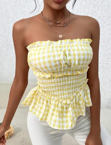 Top SHEIN, galben