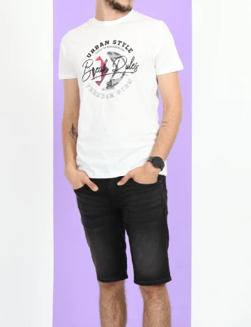 Tricou Milano Bulls, alb Alb