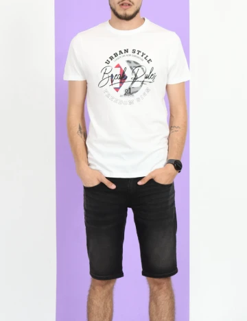 Tricou Milano Bulls, alb Alb