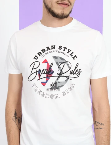 Tricou Milano Bulls, alb Alb