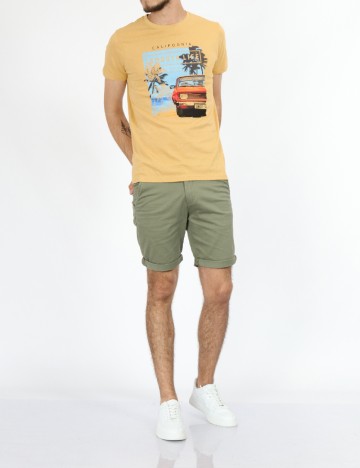 Tricou Milano Bulls, mustar