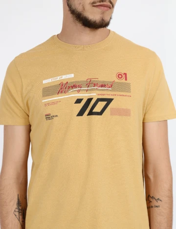 Tricou Milano Bulls, mustar