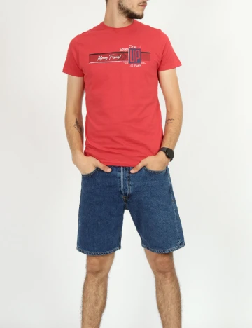 Tricou Milano Bulls, rosu Rosu