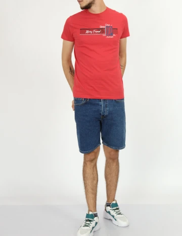Tricou Milano Bulls, rosu Rosu