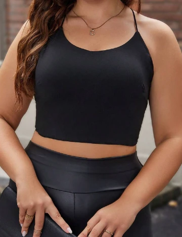 Top SHEIN CURVE, negru