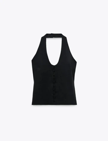 Top Zara, negru, XS Negru