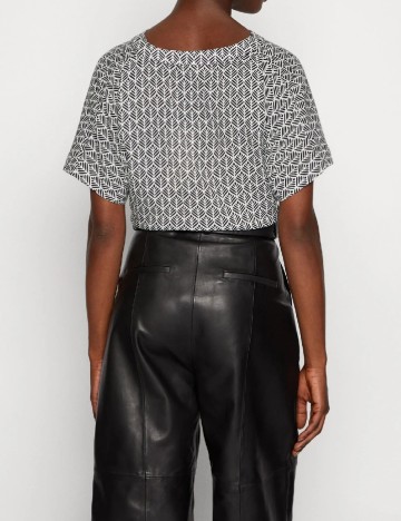 Bluza Kaffe, alb/negru