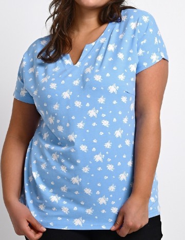 Tricou Kaffe Curve, albastru