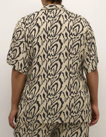 Camasa Kaffe Curve, crem