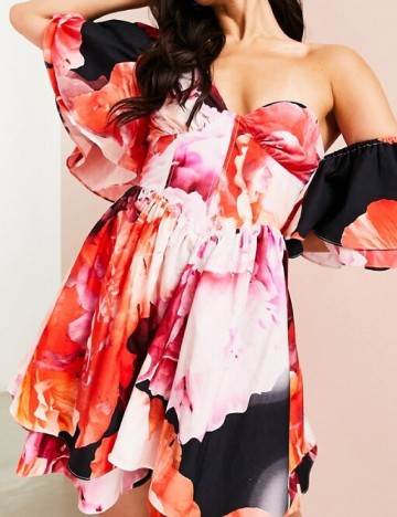 Rochie scurta ASOS, mix culori
