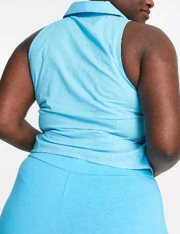 Camasa Collusion Plus Size, albastru
