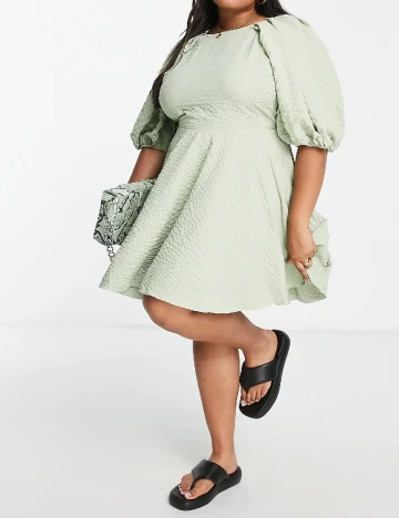 Rochie scurta ASOS Curve, verde Verde