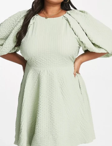 Rochie scurta ASOS Curve, verde Verde