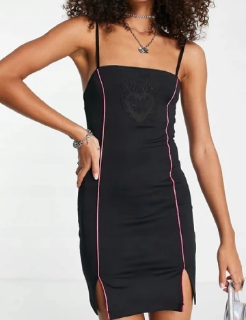 Rochie scurta Reclaimed Vintage, negru Negru