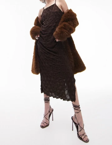 Rochie medie Top Shop, maro Maro