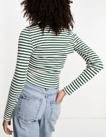 Top ASOS, alb/verde Verde
