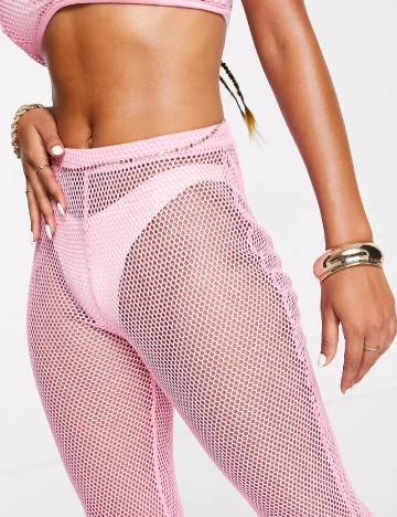 Pantaloni de plaja ASOS, roz