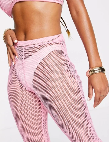 Pantaloni de plaja ASOS, roz