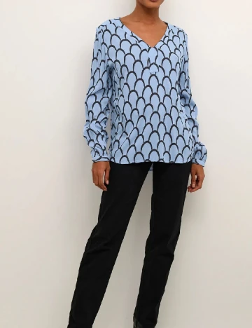 Bluza Kaffe, bleu Albastru