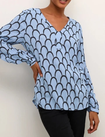 Bluza Kaffe, bleu Albastru