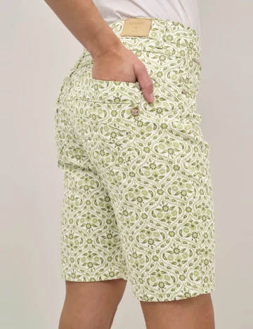 Pantaloni scurti Cream, verde/alb