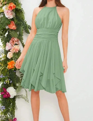 Rochie scurta SHEIN, verde Verde
