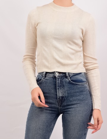 Bluza Stradivarius, bej, S