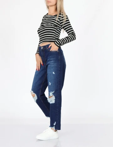 Bluza SHEIN, negru/alb Negru