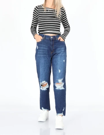 Bluza SHEIN, negru/alb Negru