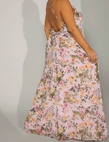 Rochie lunga SHEIN CURVE, floral print